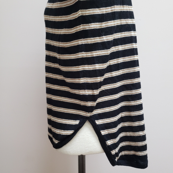 Madewell Merino Wool Mockneck Boxy Pullover Sweater in Stripe, Size XS - Picture 3 of 5